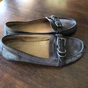 Frye Brown Leather Loafers.